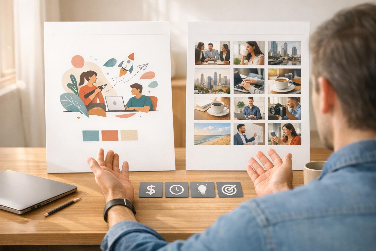 Custom Illustrations vs Stock Images: Which to Choose